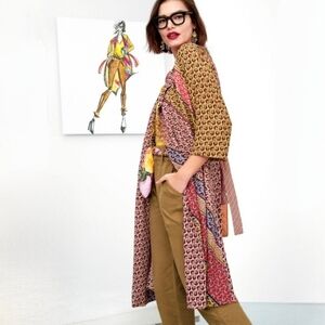 CAbi Poet Patchwork Jacket Kimono L